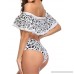 ZJP Women Off Shoulder Ruffle Swimsuit Swimwear Bikini Set Two Piece Bathing Set White B07PDX19YX